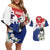 Panama Independence Day Couples Matching Off Shoulder Short Dress and Hawaiian Shirt Harpy Eagle With Mola Pattern - Flag Style - Wonder Print Shop