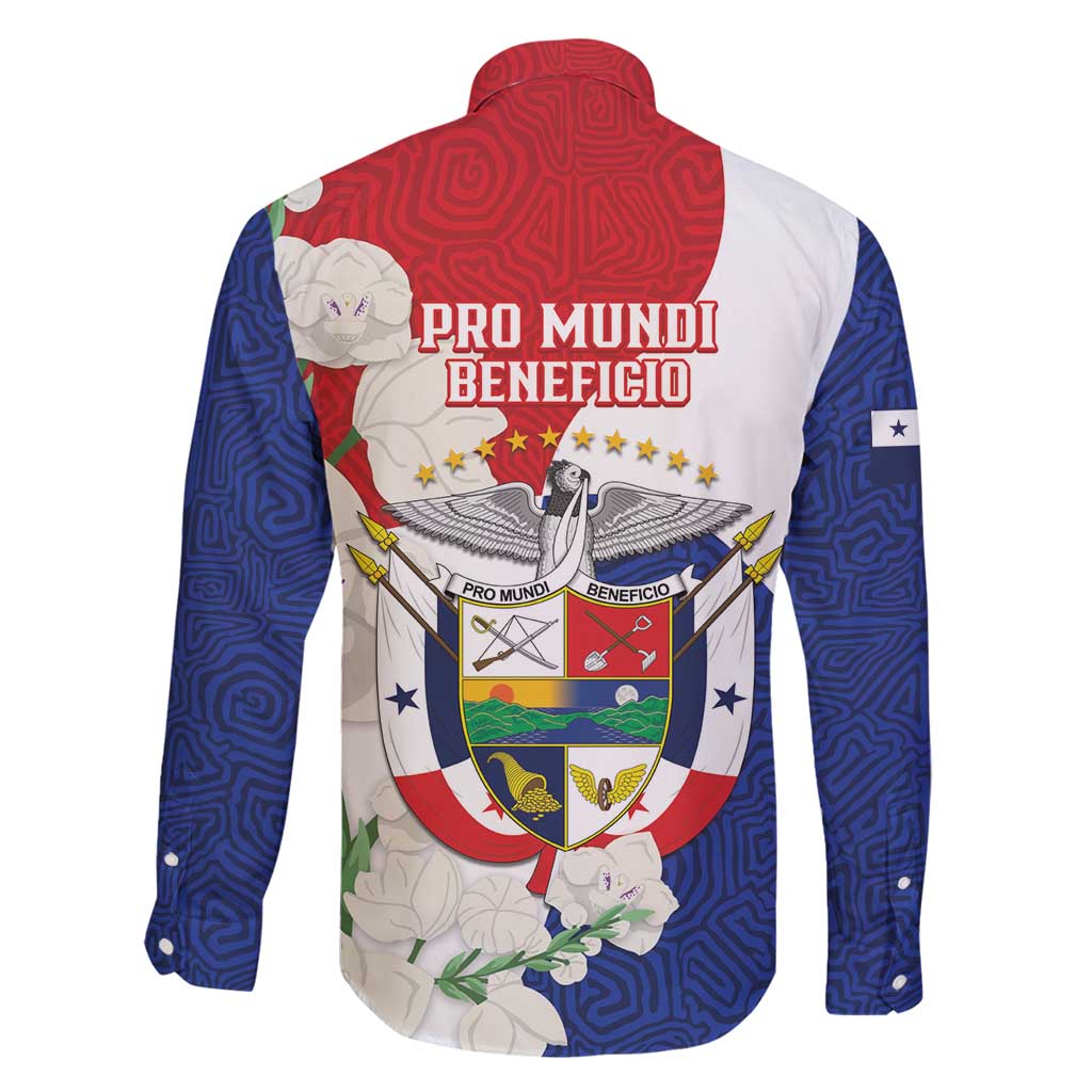 Panama Independence Day Family Matching Long Sleeve Bodycon Dress and Hawaiian Shirt Harpy Eagle With Mola Pattern - Flag Style - Wonder Print Shop