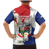 Panama Independence Day Family Matching Mermaid Dress and Hawaiian Shirt Harpy Eagle With Mola Pattern - Flag Style - Wonder Print Shop