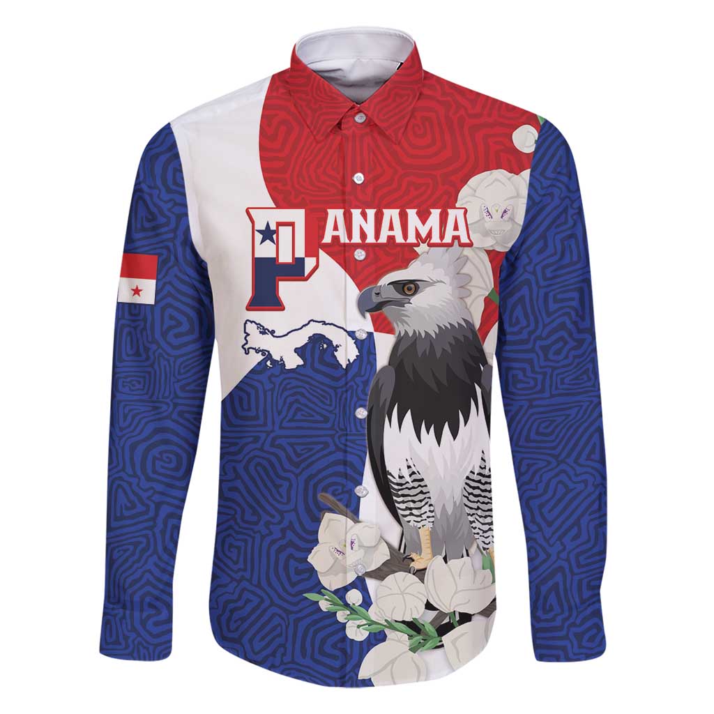 Panama Independence Day Family Matching Mermaid Dress and Hawaiian Shirt Harpy Eagle With Mola Pattern - Flag Style - Wonder Print Shop