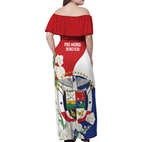 Panama Independence Day Family Matching Off Shoulder Maxi Dress and Hawaiian Shirt Harpy Eagle With Mola Pattern - Flag Style - Wonder Print Shop