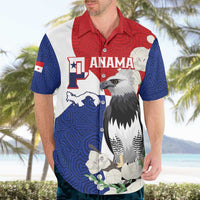 Panama Independence Day Hawaiian Shirt Harpy Eagle With Mola Pattern - Flag Style - Wonder Print Shop