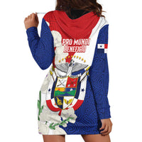 Panama Independence Day Hoodie Dress Harpy Eagle With Mola Pattern - Flag Style - Wonder Print Shop