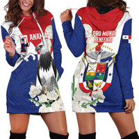 Panama Independence Day Hoodie Dress Harpy Eagle With Mola Pattern - Flag Style - Wonder Print Shop