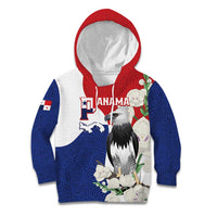 Panama Independence Day Kid Hoodie Harpy Eagle With Mola Pattern - Flag Style - Wonder Print Shop