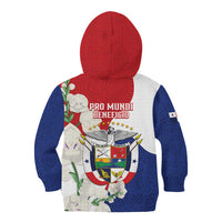 Panama Independence Day Kid Hoodie Harpy Eagle With Mola Pattern - Flag Style - Wonder Print Shop