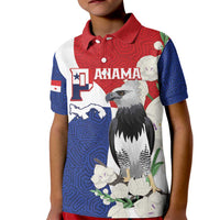 Panama Independence Day Kid Polo Shirt Harpy Eagle With Mola Pattern - Flag Style - Wonder Print Shop