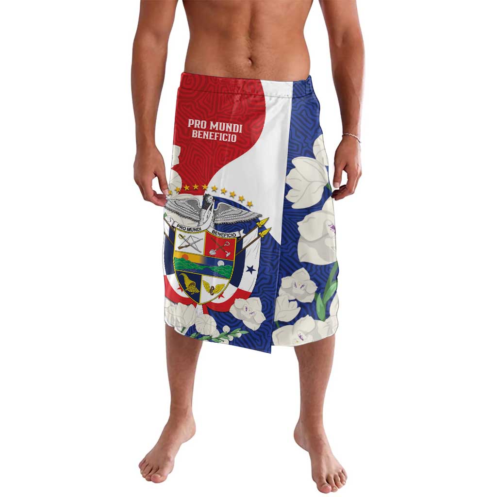 Panama Independence Day Lavalava Harpy Eagle With Mola Pattern - Flag Style - Wonder Print Shop