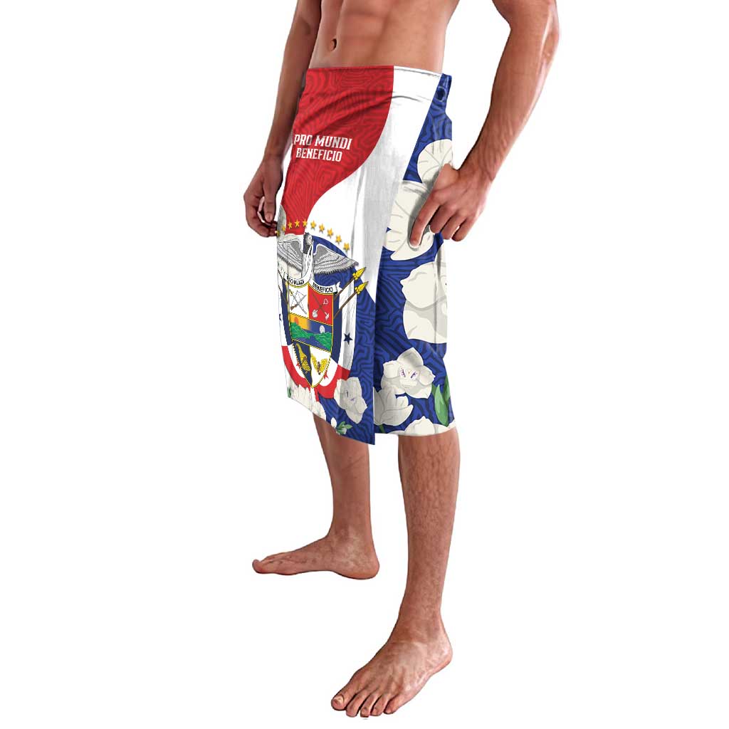 Panama Independence Day Lavalava Harpy Eagle With Mola Pattern - Flag Style - Wonder Print Shop