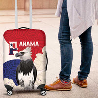 Panama Independence Day Luggage Cover Harpy Eagle With Mola Pattern - Flag Style - Wonder Print Shop