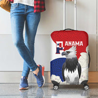 Panama Independence Day Luggage Cover Harpy Eagle With Mola Pattern - Flag Style - Wonder Print Shop