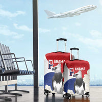 Panama Independence Day Luggage Cover Harpy Eagle With Mola Pattern - Flag Style - Wonder Print Shop