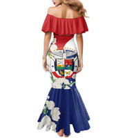 Panama Independence Day Mermaid Dress Harpy Eagle With Mola Pattern - Flag Style - Wonder Print Shop
