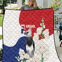 Panama Independence Day Quilt Harpy Eagle With Mola Pattern - Flag Style - Wonder Print Shop