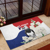 Panama Independence Day Rubber Doormat Harpy Eagle With Mola Pattern - Flag Style - Wonder Print Shop
