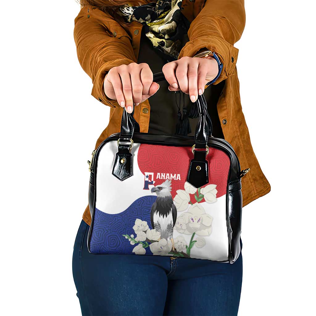 Panama Independence Day Shoulder Handbag Harpy Eagle With Mola Pattern - Flag Style
