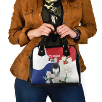 Panama Independence Day Shoulder Handbag Harpy Eagle With Mola Pattern - Flag Style