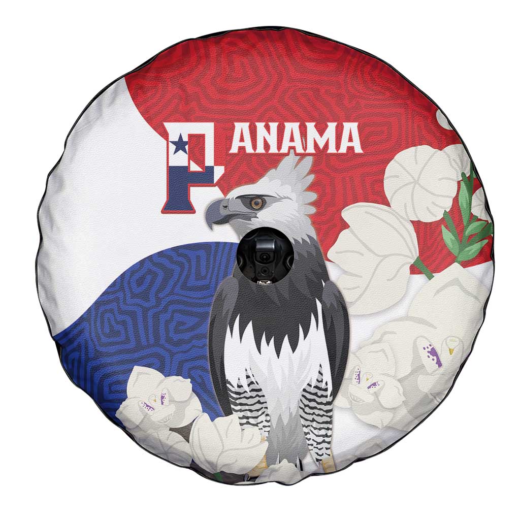 Panama Independence Day Spare Tire Cover Harpy Eagle With Mola Pattern - Flag Style - Wonder Print Shop