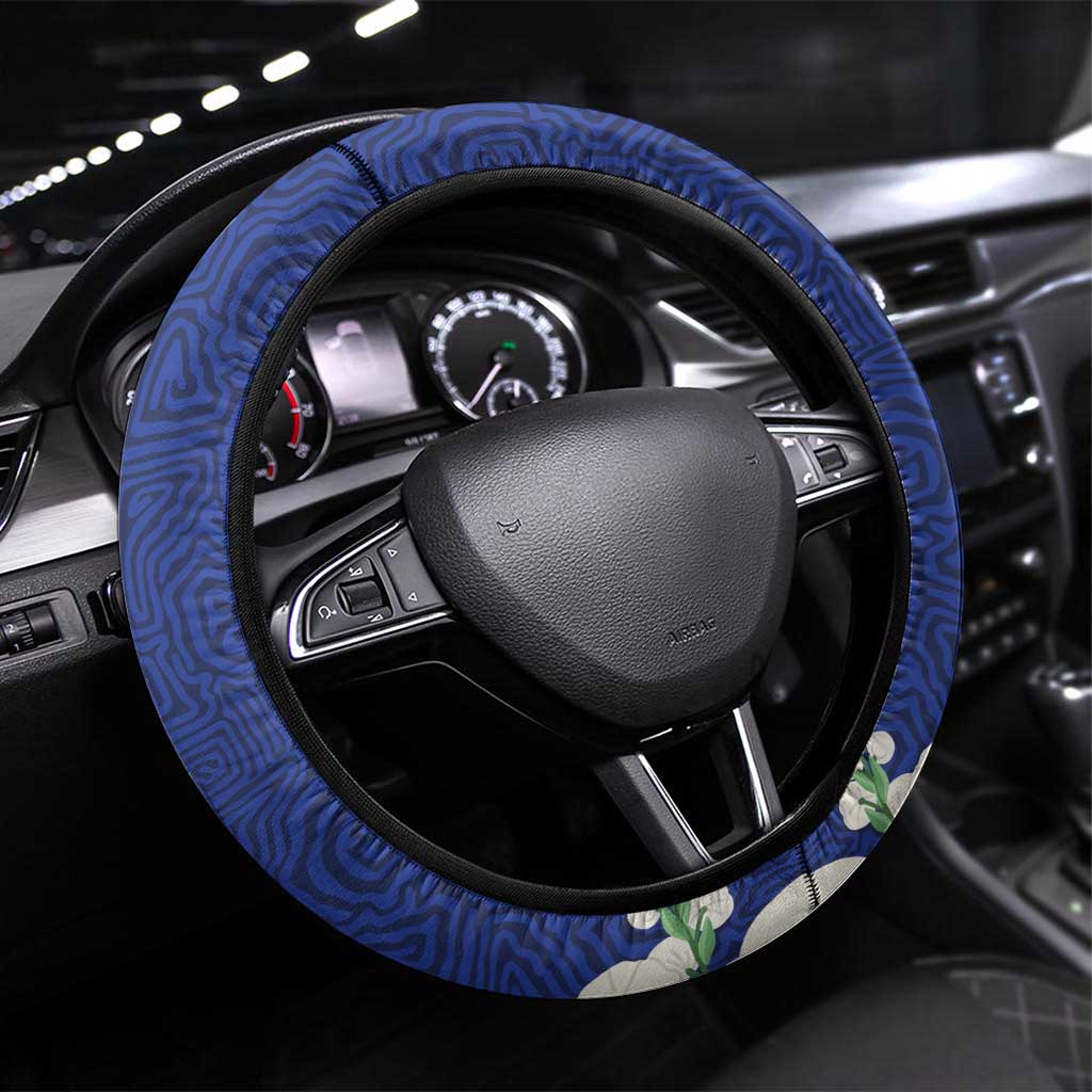 Panama Independence Day Steering Wheel Cover Harpy Eagle With Mola Pattern - Flag Style - Wonder Print Shop