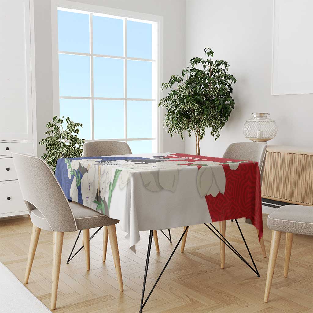 Panama Independence Day Tablecloth Harpy Eagle With Mola Pattern - Flag Style - Wonder Print Shop