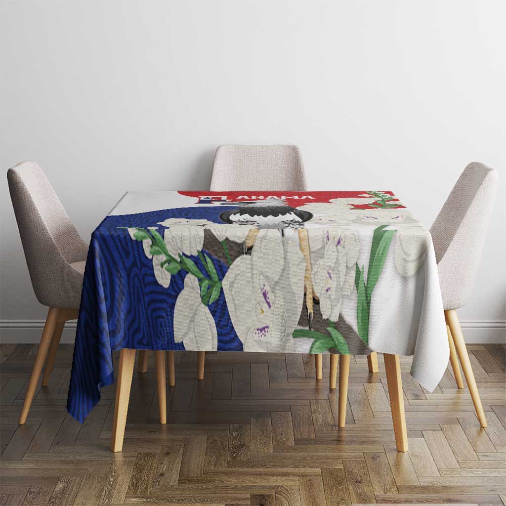 Panama Independence Day Tablecloth Harpy Eagle With Mola Pattern - Flag Style - Wonder Print Shop