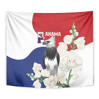 Panama Independence Day Tapestry Harpy Eagle With Mola Pattern - Flag Style - Wonder Print Shop