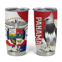 Panama Independence Day Tumbler Cup Harpy Eagle With Mola Pattern - Flag Style - Wonder Print Shop