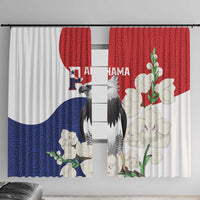Panama Independence Day Window Curtain Harpy Eagle With Mola Pattern - Flag Style - Wonder Print Shop