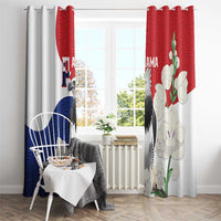 Panama Independence Day Window Curtain Harpy Eagle With Mola Pattern - Flag Style - Wonder Print Shop