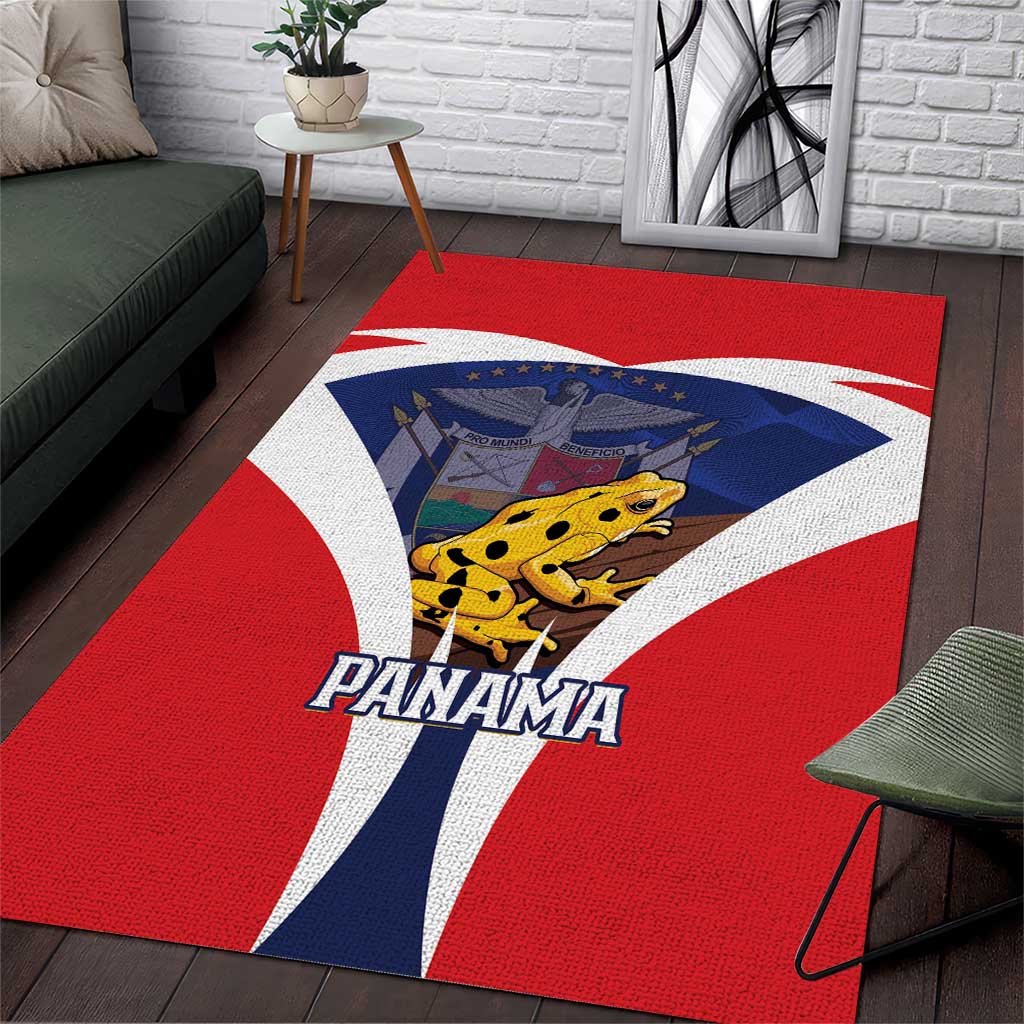 Panama Golden Frog Area Rug Coat Of Arms - Sporty Style - Wonder Print Shop