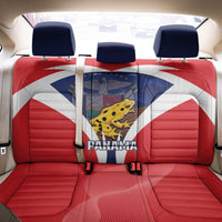Panama Golden Frog Back Car Seat Cover Coat Of Arms - Sporty Style - Wonder Print Shop