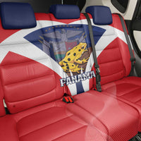 Panama Golden Frog Back Car Seat Cover Coat Of Arms - Sporty Style - Wonder Print Shop