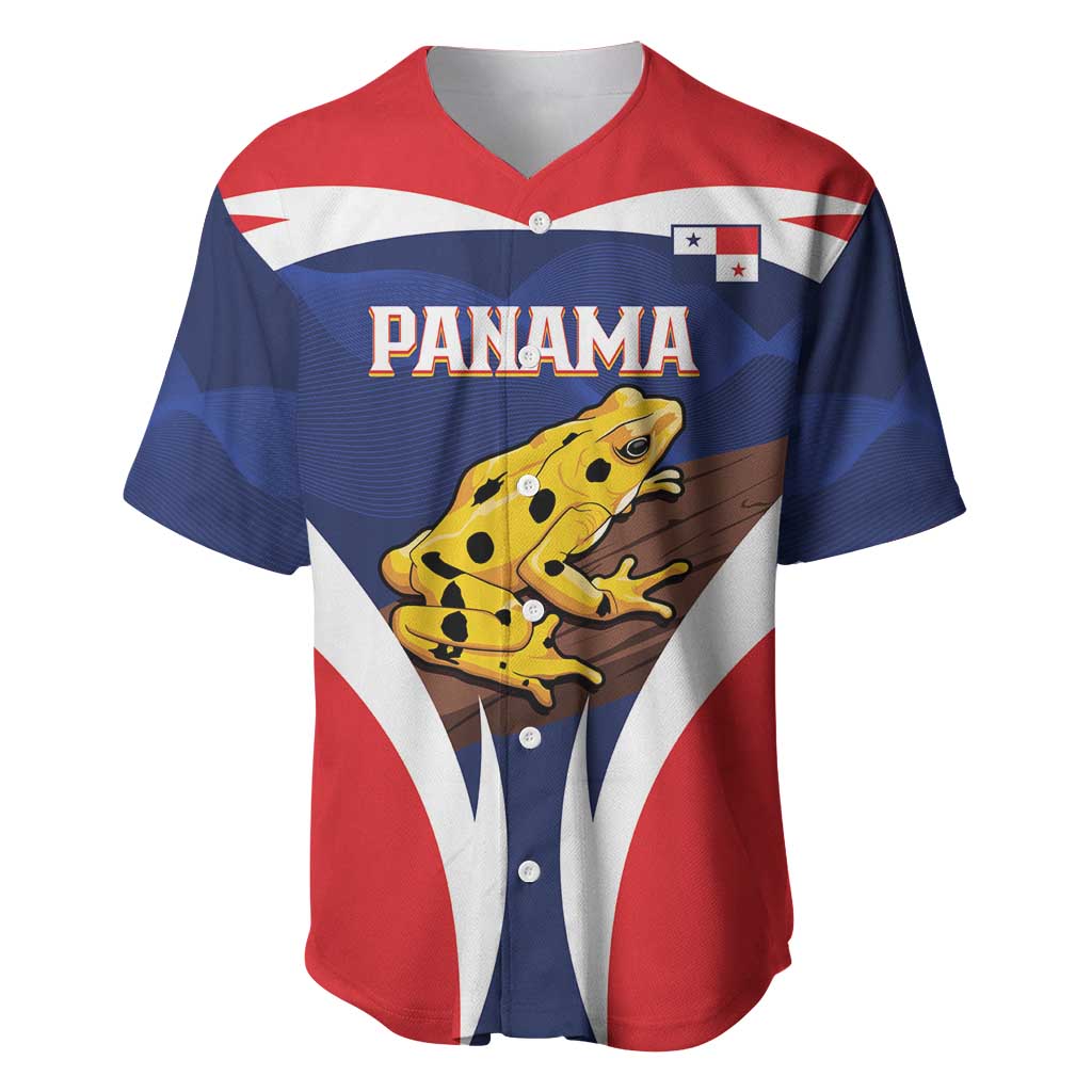 Panama Golden Frog Baseball Jersey Coat Of Arms - Sporty Style - Wonder Print Shop
