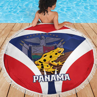 Panama Golden Frog Beach Blanket Coat Of Arms - Sporty Style - Wonder Print Shop
