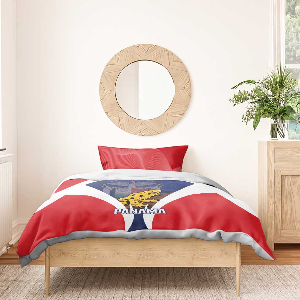 Panama Golden Frog Bedding Set Coat Of Arms - Sporty Style - Wonder Print Shop