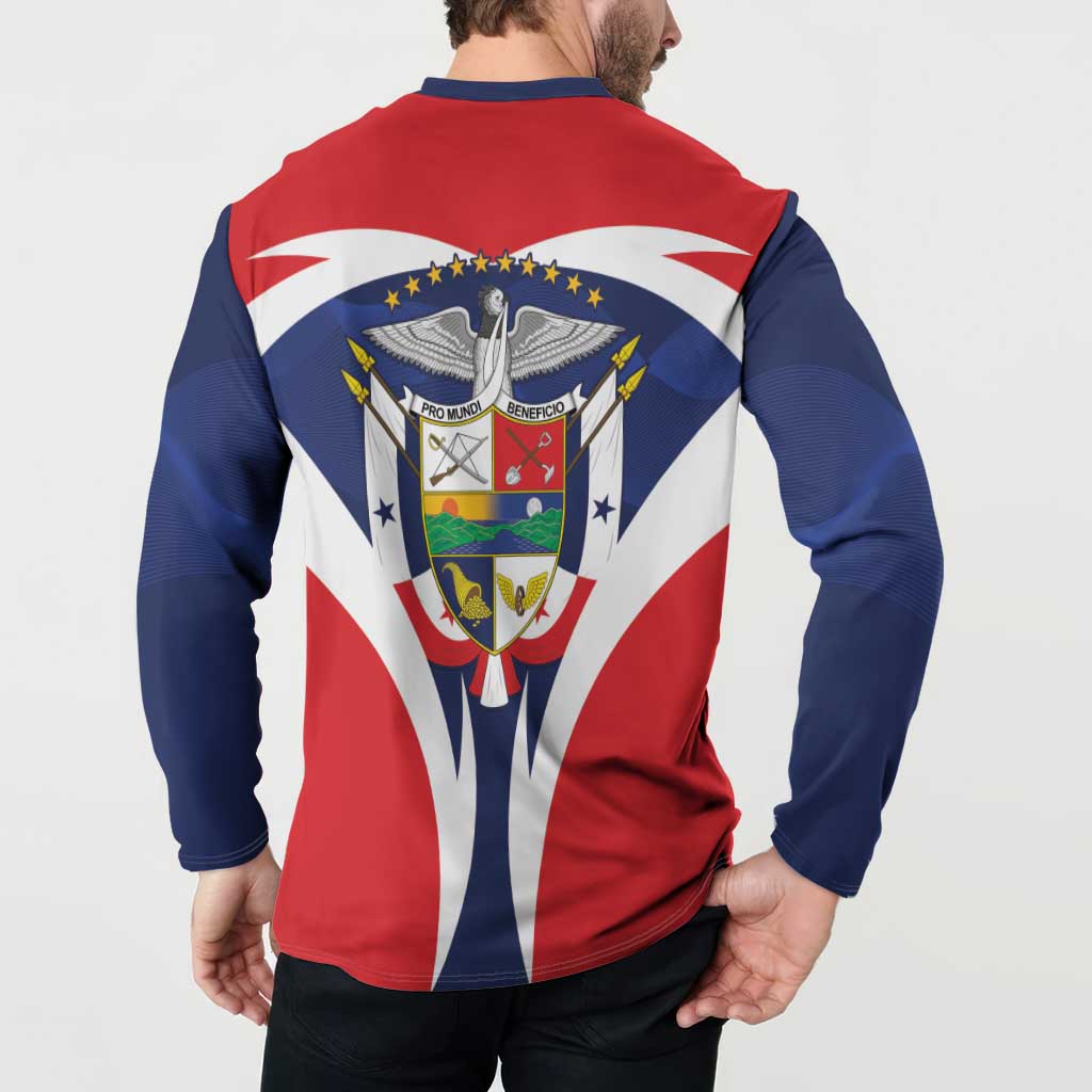 Panama Golden Frog Button Sweatshirt Coat Of Arms - Sporty Style - Wonder Print Shop