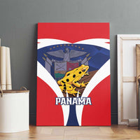 Panama Golden Frog Canvas Wall Art Coat Of Arms - Sporty Style - Wonder Print Shop