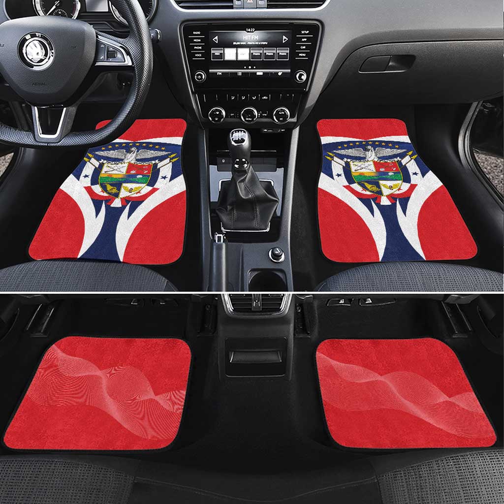 Panama Golden Frog Car Mats Coat Of Arms - Sporty Style - Wonder Print Shop