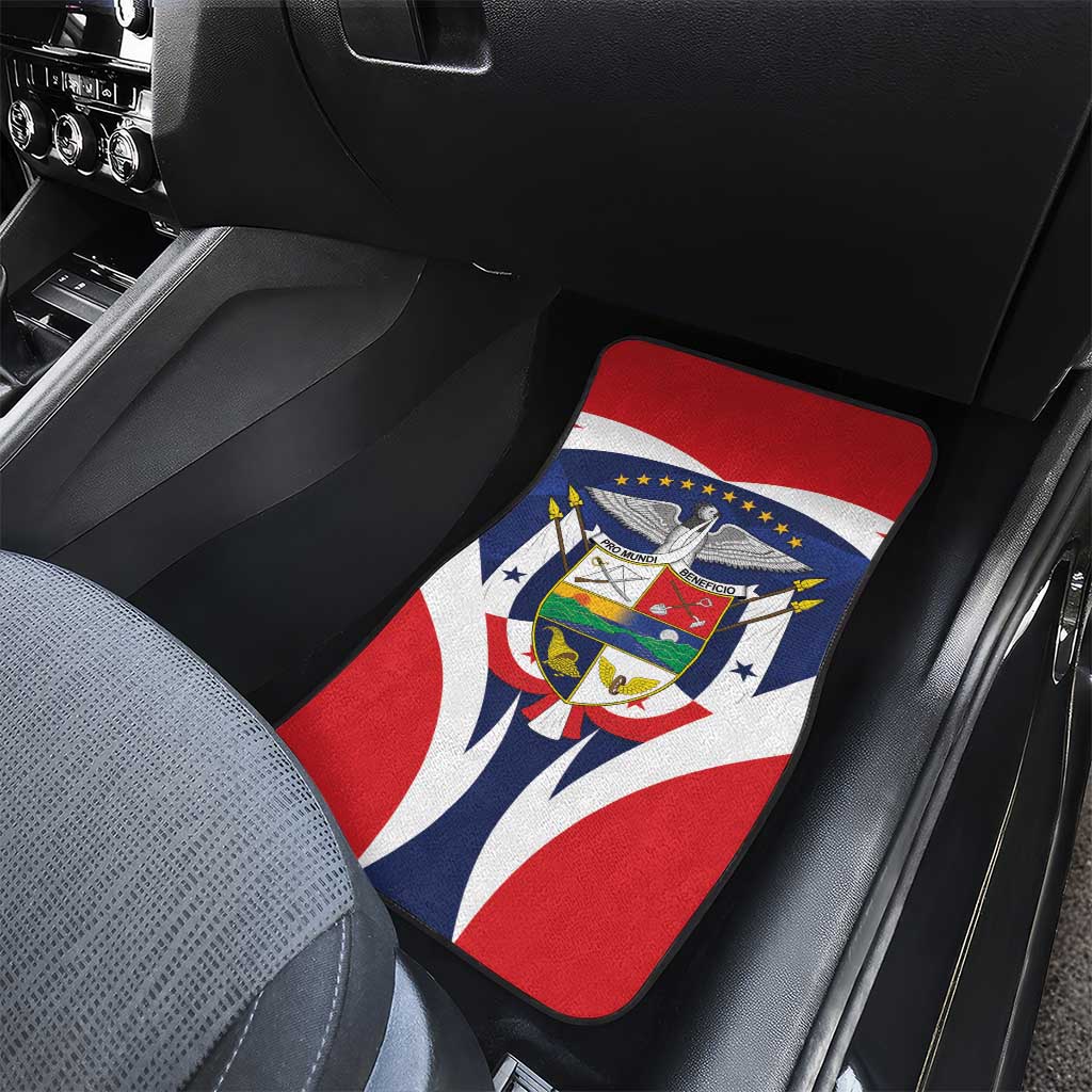 Panama Golden Frog Car Mats Coat Of Arms - Sporty Style - Wonder Print Shop
