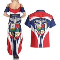 Panama Golden Frog Couples Matching Summer Maxi Dress and Hawaiian Shirt Coat Of Arms - Sporty Style - Wonder Print Shop