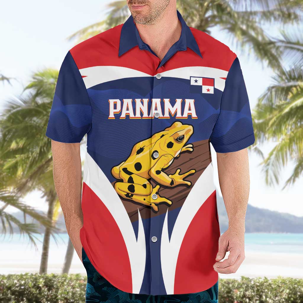 Panama Golden Frog Hawaiian Shirt Coat Of Arms - Sporty Style - Wonder Print Shop