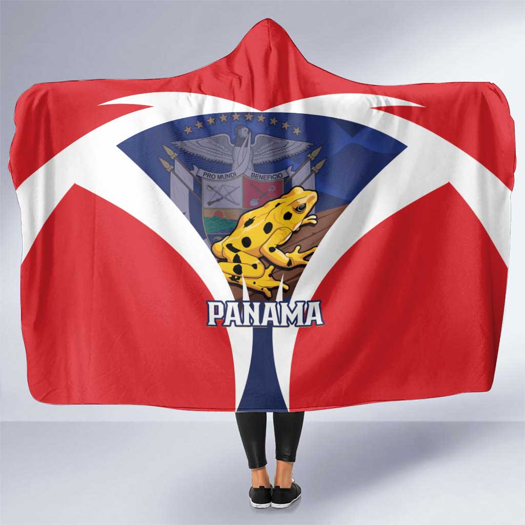 Panama Golden Frog Hooded Blanket Coat Of Arms - Sporty Style
