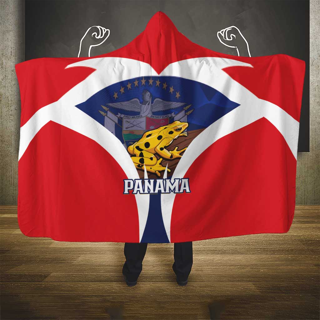 Panama Golden Frog Hooded Blanket Coat Of Arms - Sporty Style