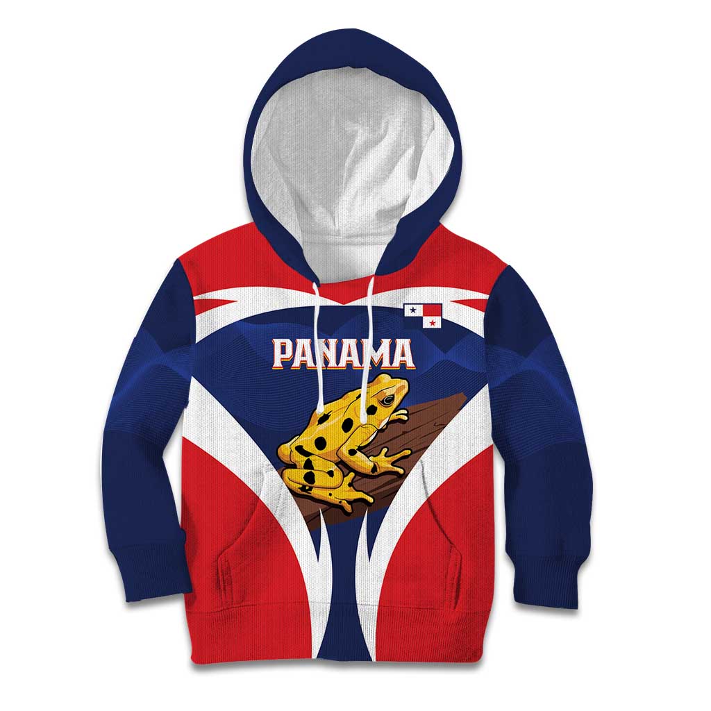Panama Golden Frog Kid Hoodie Coat Of Arms - Sporty Style - Wonder Print Shop
