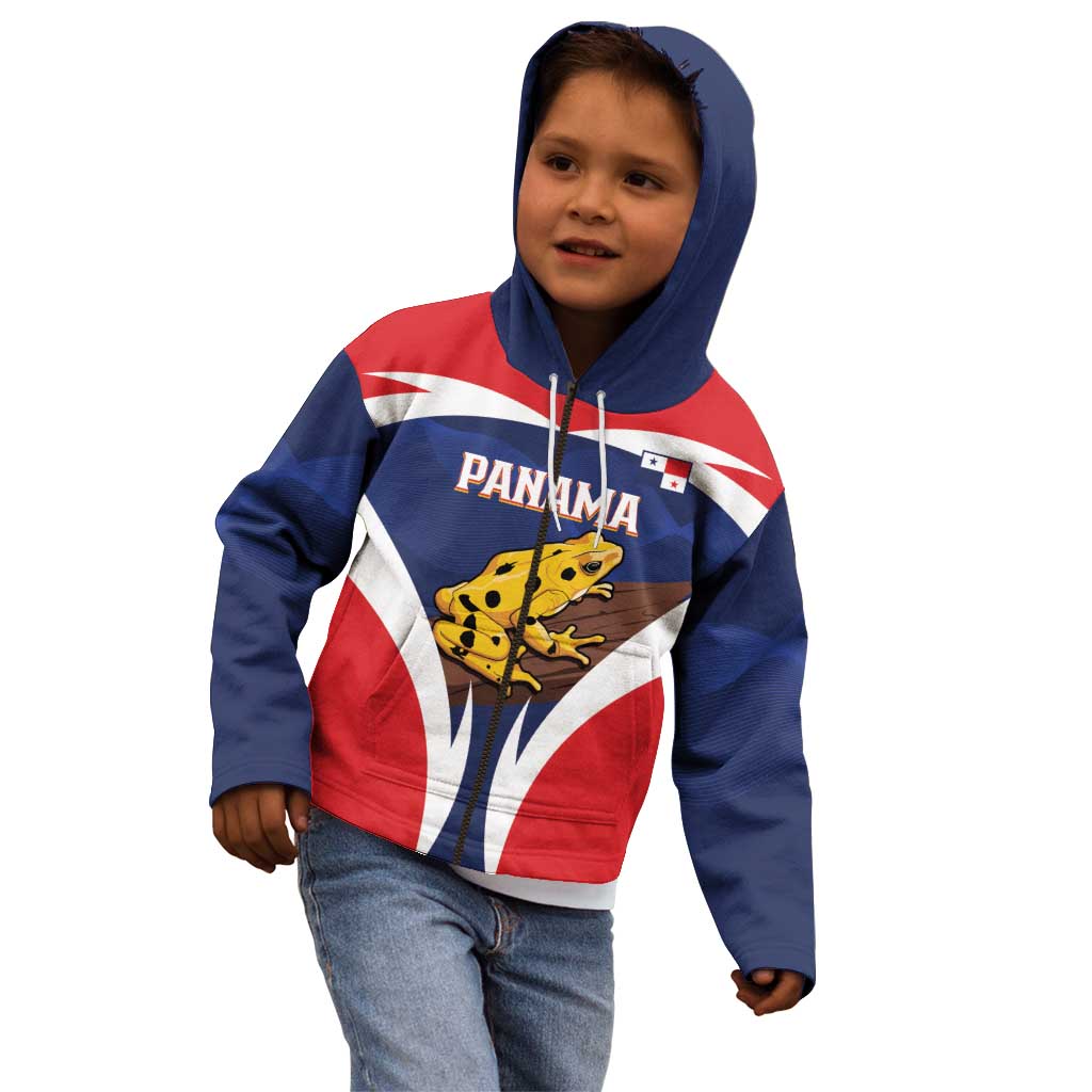 Panama Golden Frog Kid Hoodie Coat Of Arms - Sporty Style - Wonder Print Shop