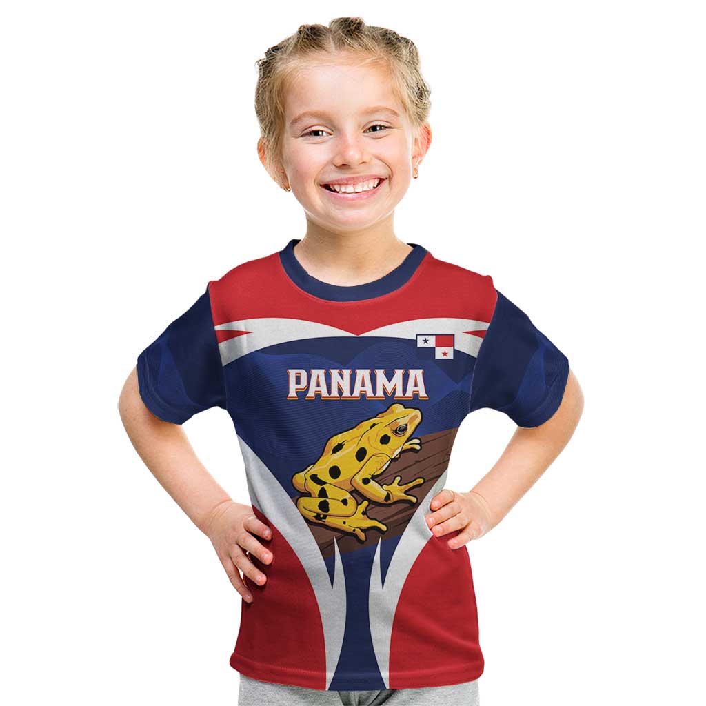 Panama Golden Frog Kid T Shirt Coat Of Arms - Sporty Style - Wonder Print Shop