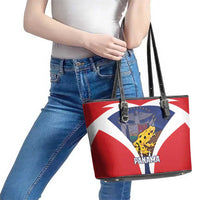 Panama Golden Frog Leather Tote Bag Coat Of Arms - Sporty Style - Wonder Print Shop