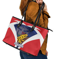 Panama Golden Frog Leather Tote Bag Coat Of Arms - Sporty Style - Wonder Print Shop