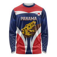 Panama Golden Frog Long Sleeve Shirt Coat Of Arms - Sporty Style - Wonder Print Shop