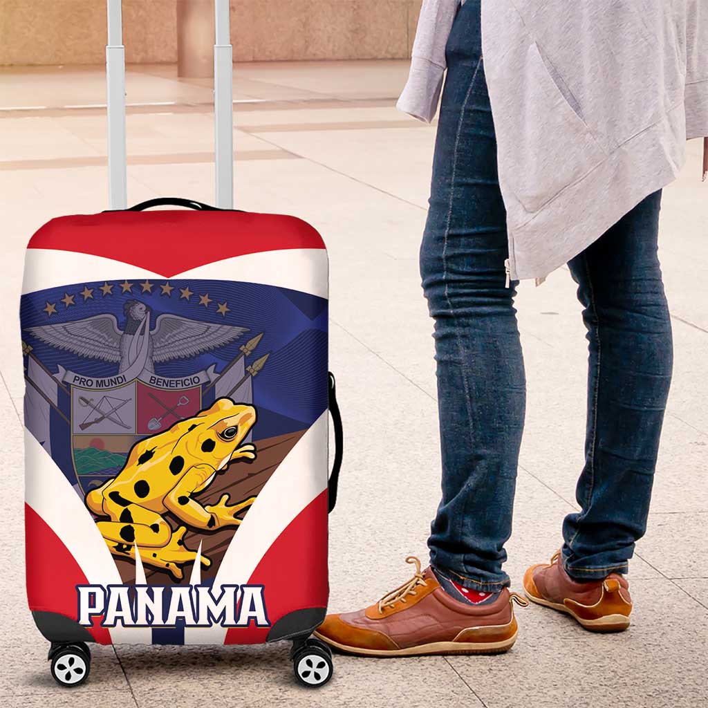 Panama Golden Frog Luggage Cover Coat Of Arms - Sporty Style - Wonder Print Shop